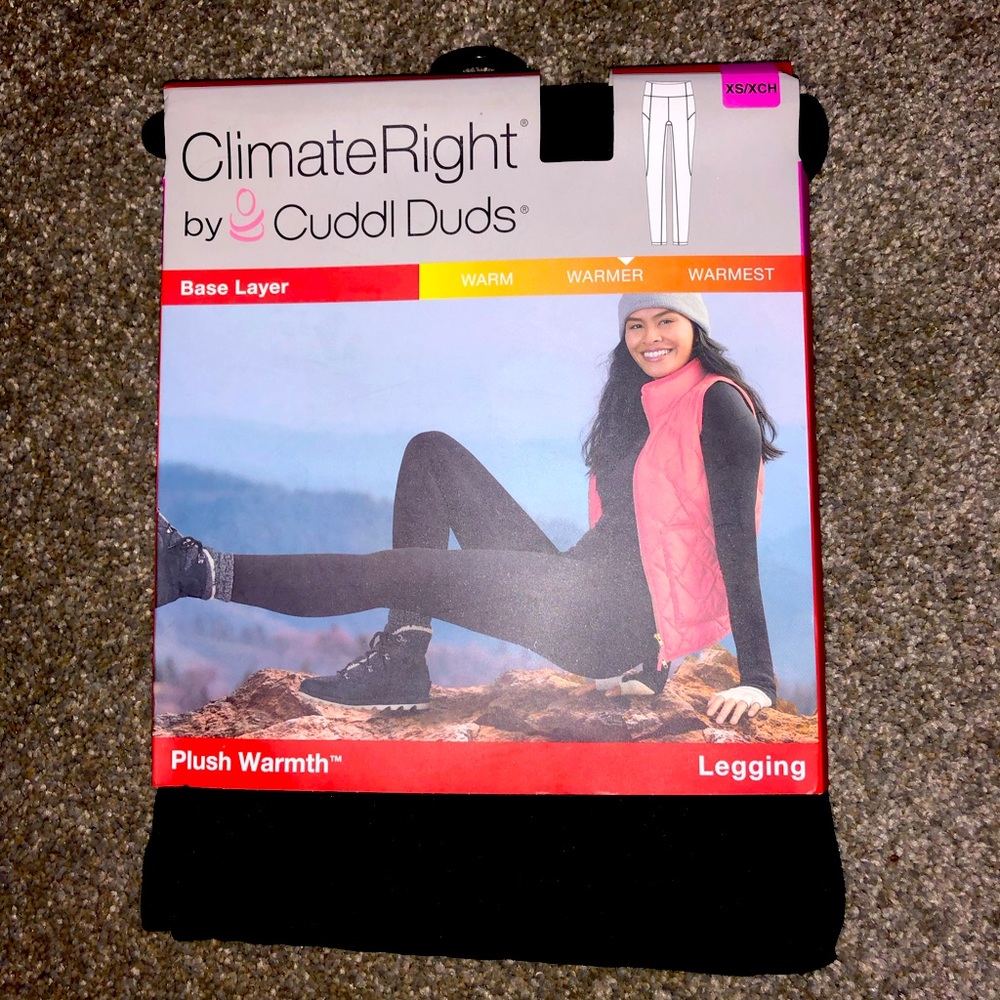Cuddl Duds Plush Warmth Base Layer Leggings XS